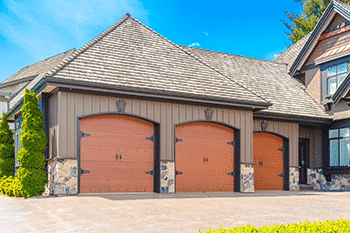 Massive three car garage attached to house